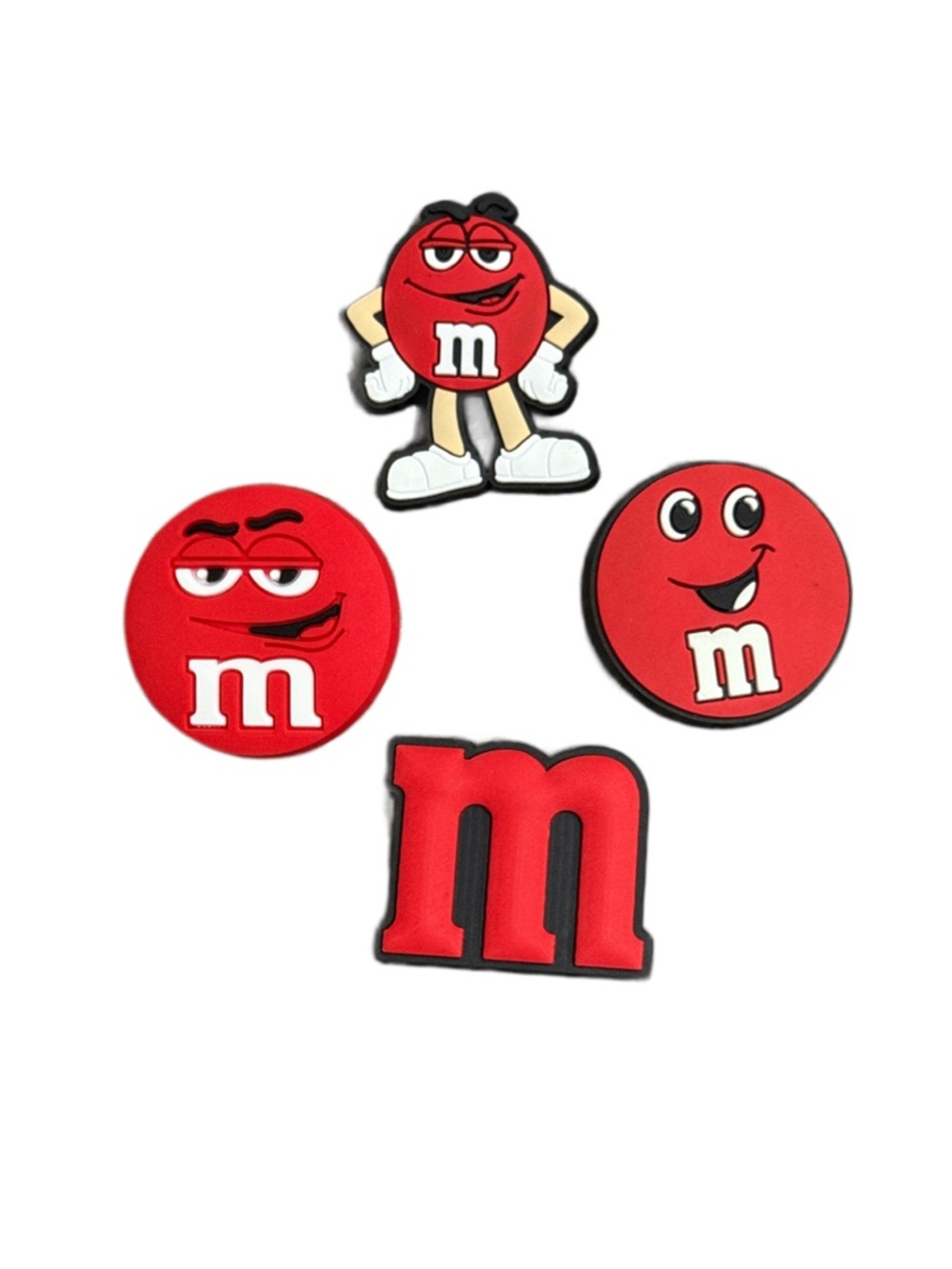 Individual colour packs of chocolate shoe charms- Four-Piece Set